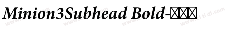 Minion3Subhead Bold字体转换